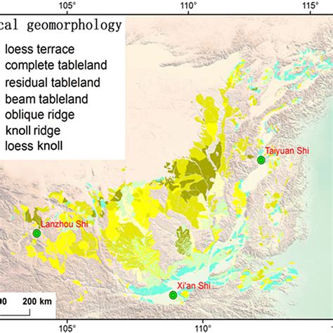 Typical loess geomorphology distribution in the Loess Plateau ...