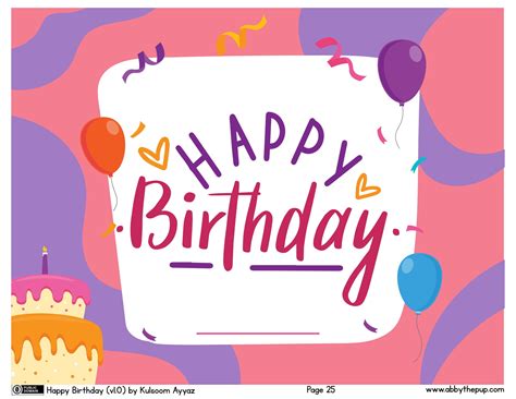 Happy Birthday Poster | Free Printable Papercraft Templates