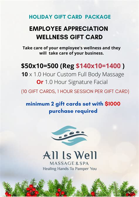 Holiday Spa Gift Card Packages – Best Holistic Massage & Spa Katy, TX – All Is Well Massage & Spa