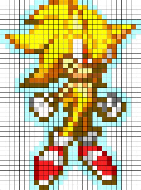 super sonic pixel art grid - themunstersslotmachinedownload