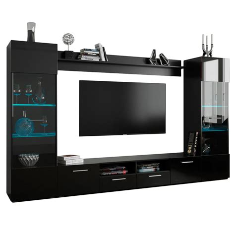 Modica Modern 102" Wide Entertainment Center Wall Unit with LED Lights - Walmart.com