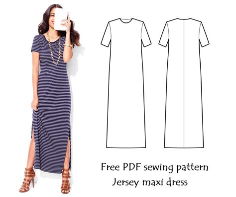 The Little Sewist: Jersey knit maxi dress pattern