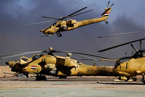 Mi-28N attack helicopters of the Iraqi Air Force : r/HelicopterPorn