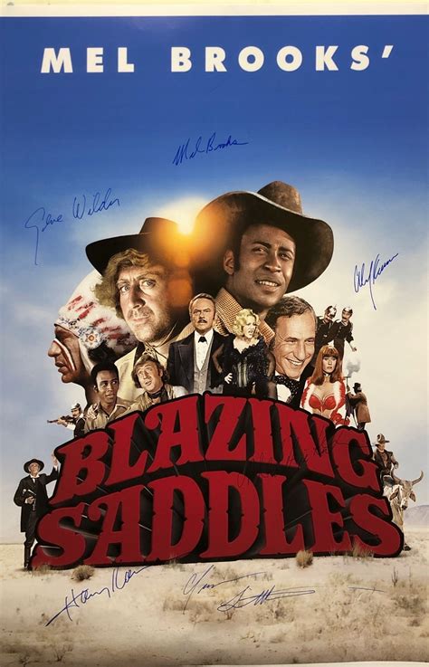 Blazing Saddles Poster Gene Wilder Harvey Korman Autographed Signed