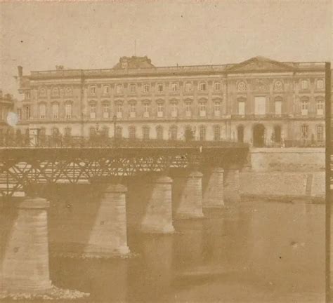 RARE FRANCE PARIS Le Louvre Pont Des Arts, Photo Stéréo Albuminée 1880 $24.05 - PicClick