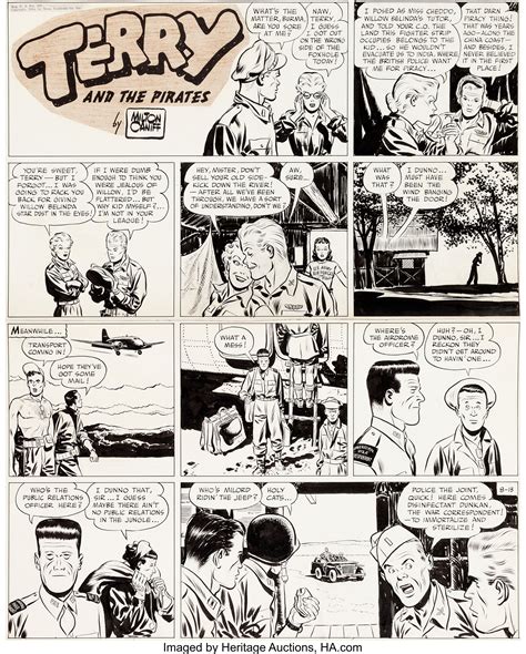 Milton Caniff Terry and the Pirates Sunday Comic Strip Original Art | Lot #93309 | Heritage Auctions