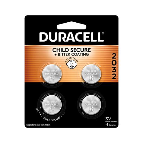 Duracell 2032 Lithium Coin Battery 3V, CR2032 Battery, Bitter Coating ...