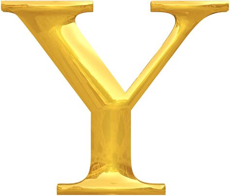 Gold Typography Letter Y transparent PNG - StickPNG