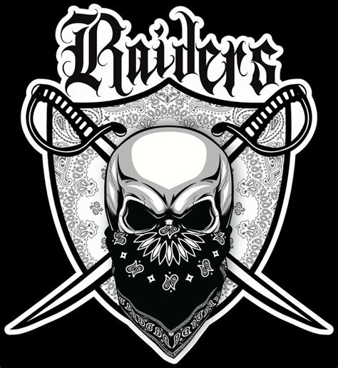 Las Vegas Raiders Skull Bandana-raider Nation-window Sticker - Etsy ...