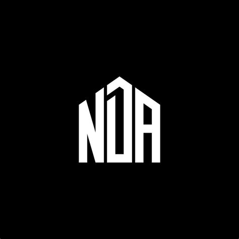 NDA letter logo design on BLACK background. NDA creative initials ...