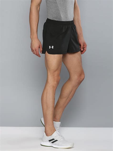 Buy UNDER ARMOUR Men Black Solid Launch SW Split Running Shorts ...