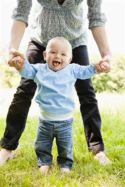 babys first steps - Stock Image - F003/5491 - Science Photo Library