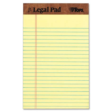 TOPS The Legal Pad Legal Pad, 5 x 8 Inches, Perforated, Canary, Narrow ...