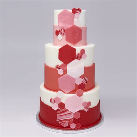 Scarlet Geometric Cake Design | DecoPac