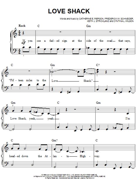 Love Shack | Sheet Music Direct