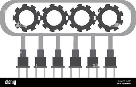 Isolated robot with gears design Stock Vector Image & Art - Alamy