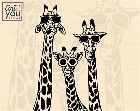 Giraffe SVG funny Giraffes with glasses African Safari | Etsy | Funny ...