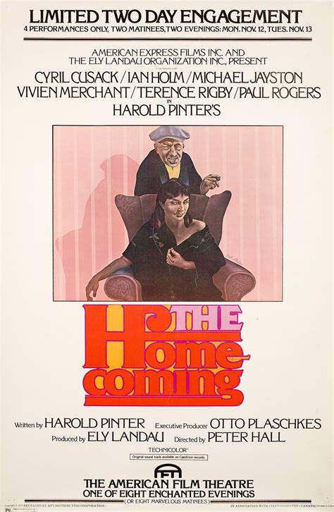 The Homecoming Original 1973 British One Sheet Movie Poster - Posteritati Movie Poster Gallery