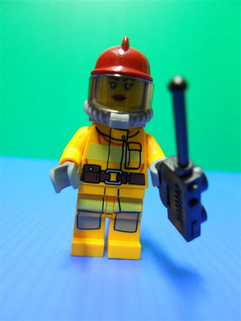 Dexters Diecasts (DexDC): LEGO Minifigure ~ Firefighter Woman with a walkie-talkie