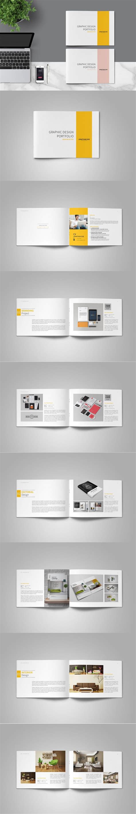 Interior Design Portfolio Template Pdf - Decoomo | Graphic design ...