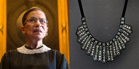 Ruth Bader Ginsburg's "Dissent Collar" Rereleased by Banana Republic - Buy RBG's Famous Necklace