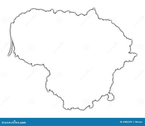 Lithuania Outline Map Royalty Free Stock Images - Image: 4486259