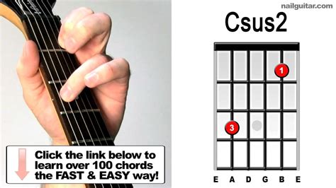 Csus2 - Suspended Guitar Chords Instructional - YouTube