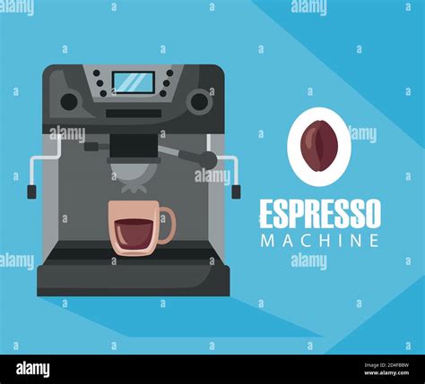 coffee brewing methods poster with cup in machine espresso vector illustration design Stock ...