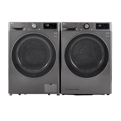 Shop LG Compact Smart Stackable Graphite Steel Washer & Dryer Set at Lowes.com