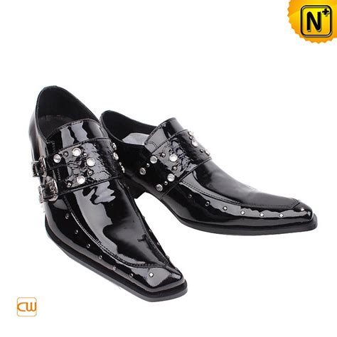 Men's Fashion Black Patent Leather Dress Shoes CW701107 | CWMALLS