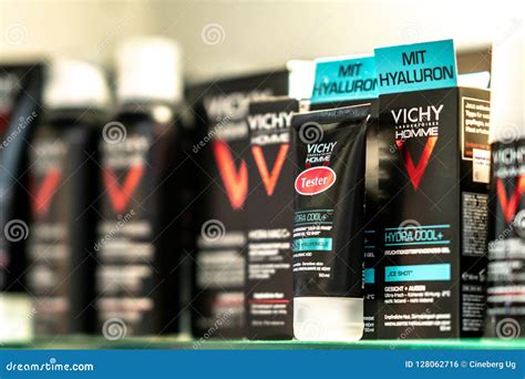 Vichy skincare products editorial photo. Image of moisturizing - 128062716