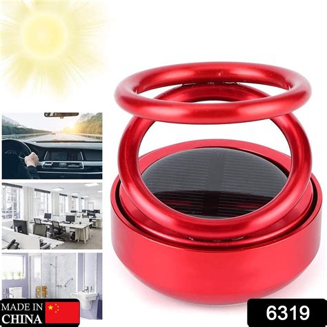 6319 Solar Power Car Aroma Diffuser 360°Double Ring — DeoDap