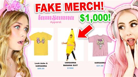 REACTING To MY FAKE MERCH With Leah Ashe! (Roblox) - YouTube