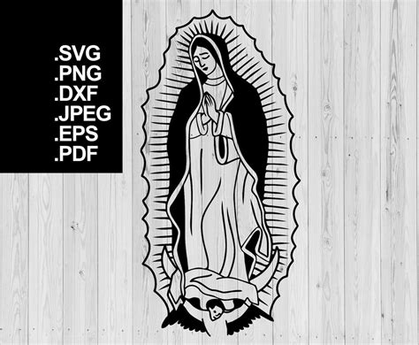 Virgen del Guadalupe SVG File. Our Lady of Guadalupe. Virgin | Etsy Gangster Fonts, Digital ...