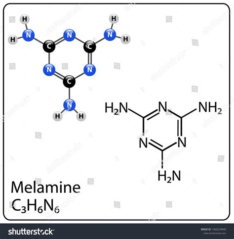 Melamine Molecule Structure Stock Vector (Royalty Free) 1360229849 | Shutterstock