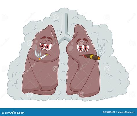 Pulmones Del ` S Del Fumador Ilustración del Vector - Ilustración de agradable, sistema: 93329074