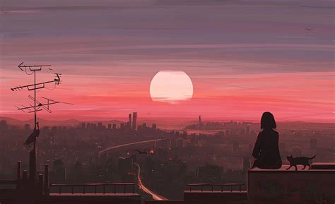 Lofi Girl, alone, sad, artist, artwork, digital-art, pixiv, HD wallpaper | Peakpx