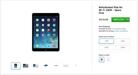 Apple offering refurbished iPad Airs starting at $419