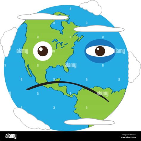 Sad earth emote. Earth day Stock Vector Image & Art - Alamy