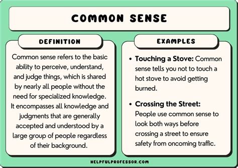 12 Common Sense Examples (2024)