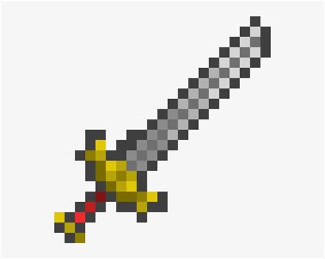 Terraria Custom Pixel Art The Lord's Sword - Minecraft Sword Transparent PNG - 910x1170 - Free ...