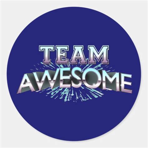 Team Awesome Classic Round Sticker | Zazzle.com