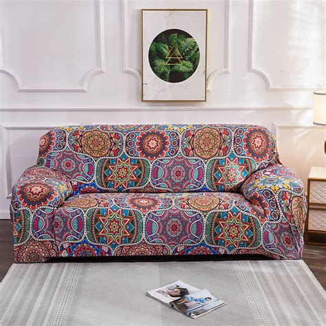 Bohemian Sofa Covers Stretch Boho Couch Cover Colorful Slip Covers for ...