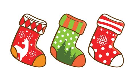 A set of Christmas socks for the holiday. Cartoon. Flat design. Vector 14455710 Vector Art at ...