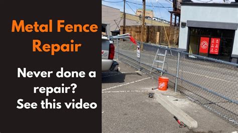 Metal Fence Repair|Chain Link Fence Repair|Post Replacement - YouTube