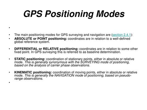 PPT - GPS Methods PowerPoint Presentation, free download - ID:379139