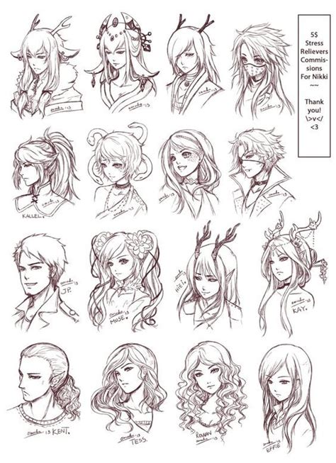 [Manga] - Coupe de cheveux 2 | Sketches, Art drawings sketches, Drawing sketches