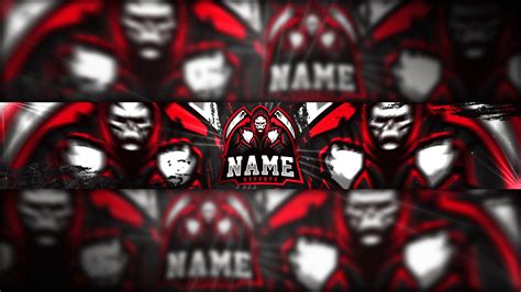 RedSkull Gaming Clan Mascot Banner | Free PSD - Zonic Design Download