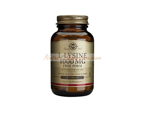 SOLGAR – L-LYSINE 1000 mg (Growing & Cold Sores) - Nutri-Cosmetica