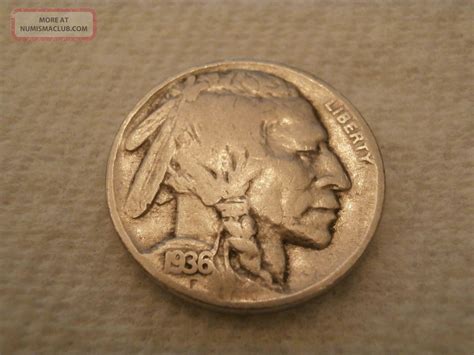 1936 Buffalo Or Indian Head Nickel F